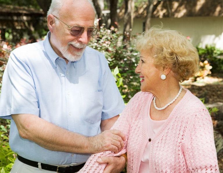 a happy elderly couple