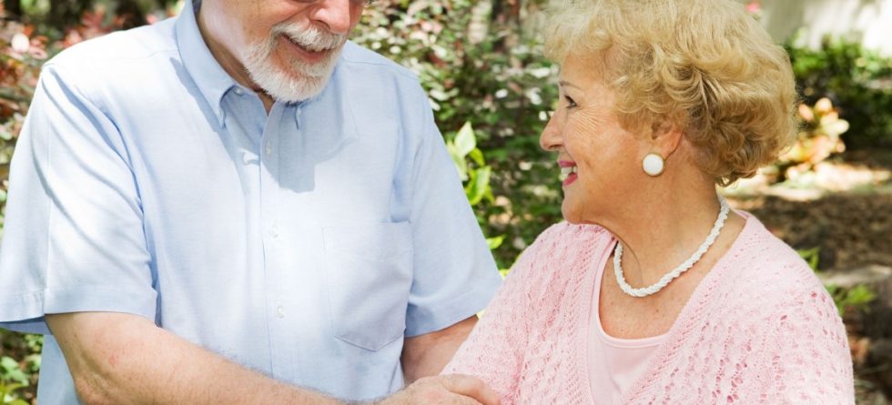 a happy elderly couple